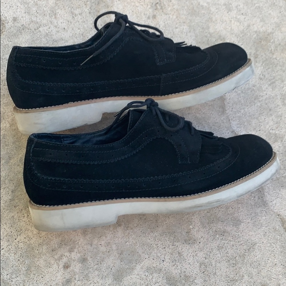 💚Steve Madden Black Maarku Oxford Wingtip Size 10 - Picture 4 of 9